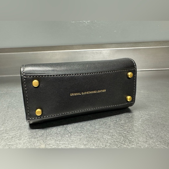 EUC Coach Cashin Mini Tote Crossbody Black Brass - Picture 9 of 14